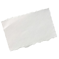 White paper ripped message isolated against a clean white background for minimalistic design projects