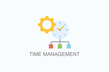 Time Management Icon Or Logo Isolated Vector Illustration