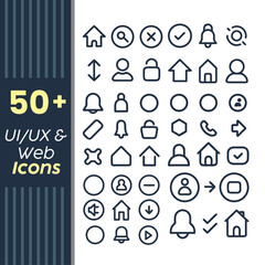 Set of business and web icons in flat vector design