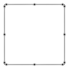 Vintage Ornamental Vector Frame – Elegant Black Vector Border, SVG