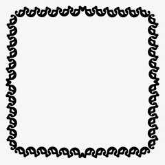 Vintage Ornamental Vector Frame – Elegant Black Vector Border, SVG