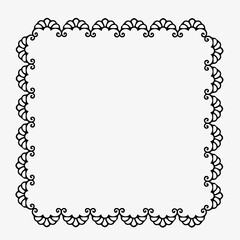 Vintage Ornamental Vector Frame – Elegant Black Vector Border, SVG