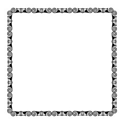 Vintage Ornamental Vector Frame – Elegant Black Vector Border, SVG
