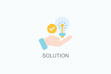 Solution Icon Or Logo Isolated Vector Illustration