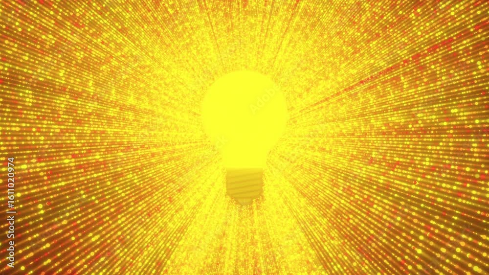 Poster lamp with particles. computer generated 3d render