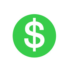 Obraz premium green dollar symbol