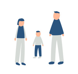 秋を過ごす家族のイラスト