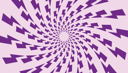 Purple lightning bolt spiral pattern on a light background. used for abstract designs for any graphic projects.