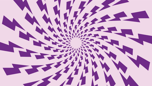 Purple lightning bolt spiral pattern on a light background. used for abstract designs for any graphic projects.