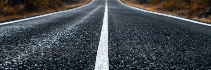 closeup of asphalt road
