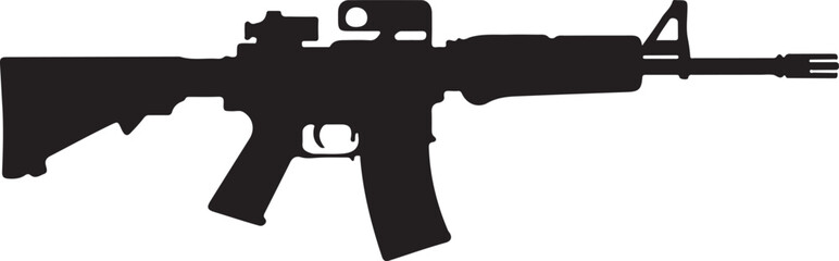silhouette of a gun
