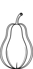 Pear Outline Vector Illustration