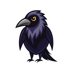 Obraz premium Minimal Raven icon vector illustration