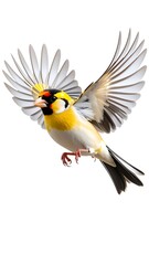 Colorful bird in flight