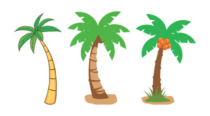 Obraz premium Beach Palm Tree Pattern Vector Seamless for Tropical on White Background