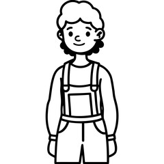 Minimalist Overalls Art