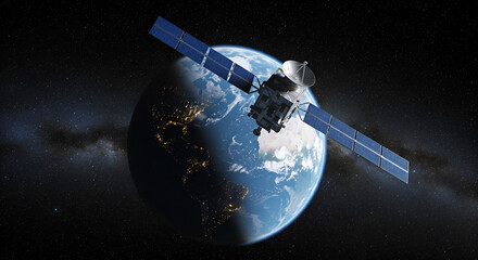 Satellite orbiting earth: communication and technology for a connected world