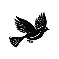 Obraz premium Flat and Minimal bird fly and hand icon vector illustration 