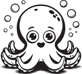 funny cartoon octopus