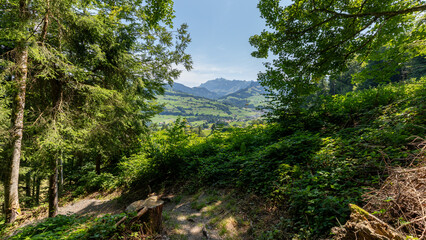 A beautiful mountains panorama in Switzerland on july 20th 2025