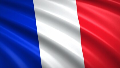 Obraz premium French flag—three vertical bands in blue, white, and red, representing liberty, equality, and fraternity.