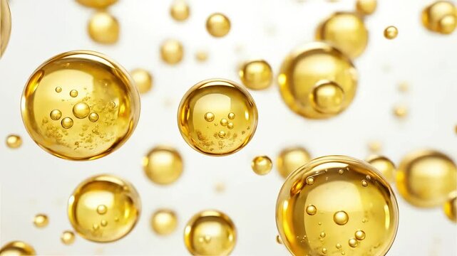 pattern of gold bubbles with tiny air bubbles