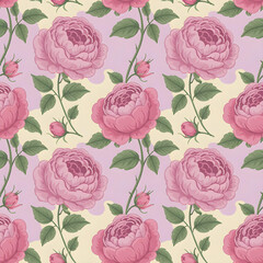 seamless pattern with roses