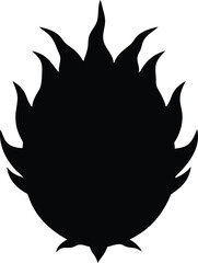  dragon fruit silhouette vector illustration