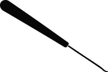 seam ripper silhouette vector illustration