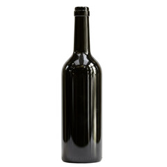 Black glass wine bottle without a label a mockup for beverage product branding projects