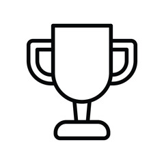 Simple Outline of a Trophy Symbolizing Achievement and Success in Sports