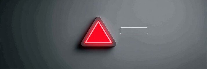 Alert Screen Indicating Outdated Antivirus Software With Warning Triangle and Empty Space for Information