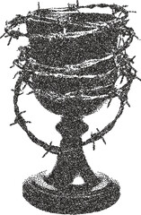 Wine retro y2k stipple design vino halftone brutalist urban vector png with clear background, grape 2000s photocopy grunge tattoo gen z effect