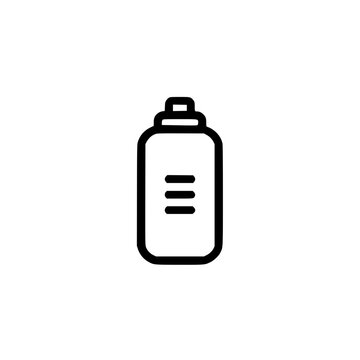 recommend clip art: Spray bottle icon in minimal outline style representing cleaning, disinfection, or household liquid container