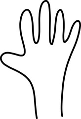 hand drawn hand vector silhouette