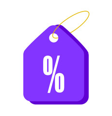 price tag with percent sign