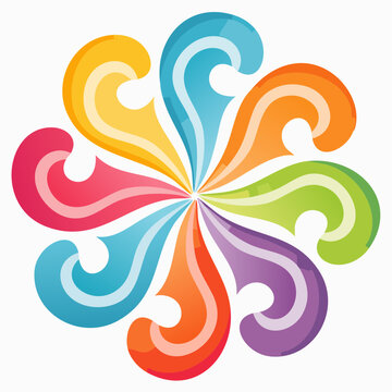 Vibrant Pucci Style Seamless Pattern - Abstract Swirls in Bold Colors