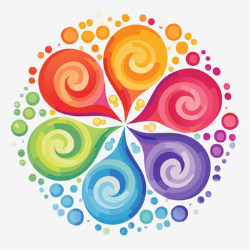 Vibrant Pucci Style Seamless Pattern - Abstract Swirls in Bold Colors