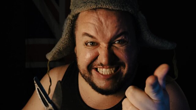 A drunk man dances and enjoys life.