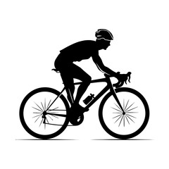 Naklejka premium Bicycle racing silhouette, speed