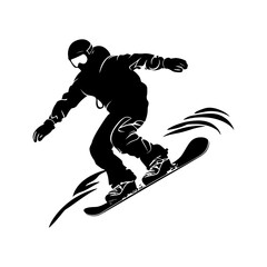 Snowboard jump clipart vector