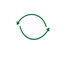Green Recycle Symbol Icon – Eco-Friendly Vector Emblem on White Background