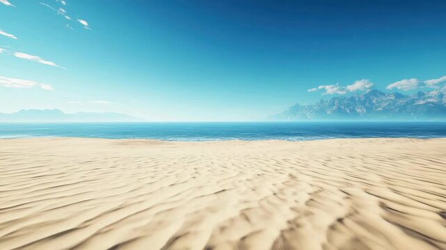 Tropical beach changing slightly over time