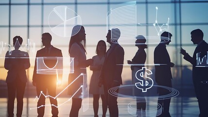 Business People Discussing Financial Data discussion