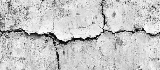 Old cracked and weathered wall with rough textured surface