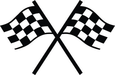 Checkered Glory, Final Lap Fury, crossed checkered flag NASCAR silhouette vector design 