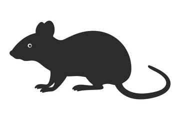 Obraz premium mouse--black-illustration-silhouette-vector 