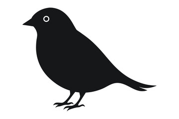 Obraz premium finch--black-illustration-silhouette-vector