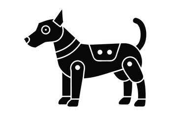 robot dog vector icon