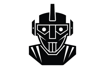 Obraz premium robot face vector icon